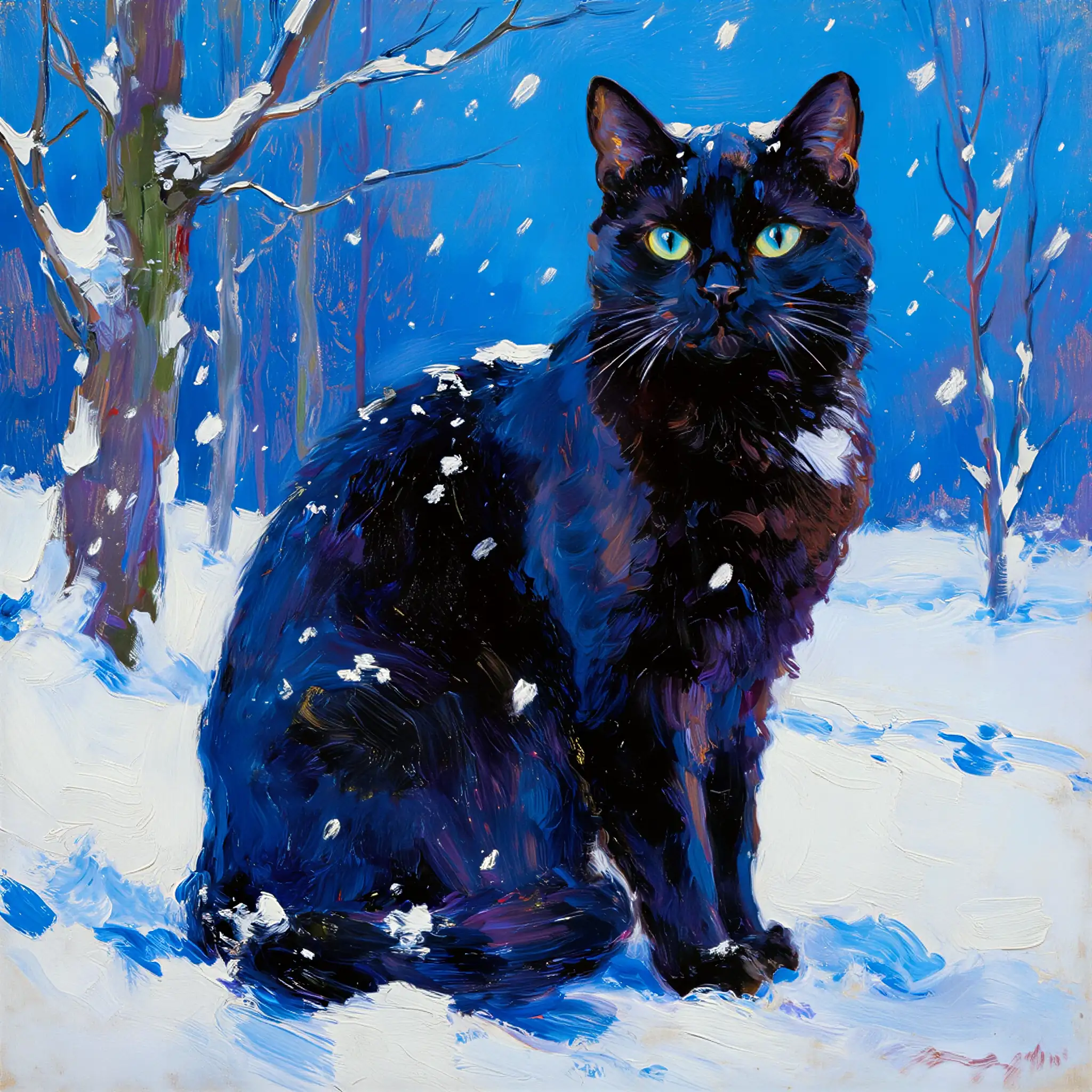 Custom oil painting portrait of a Exotic Shorthair with rich, deep colors