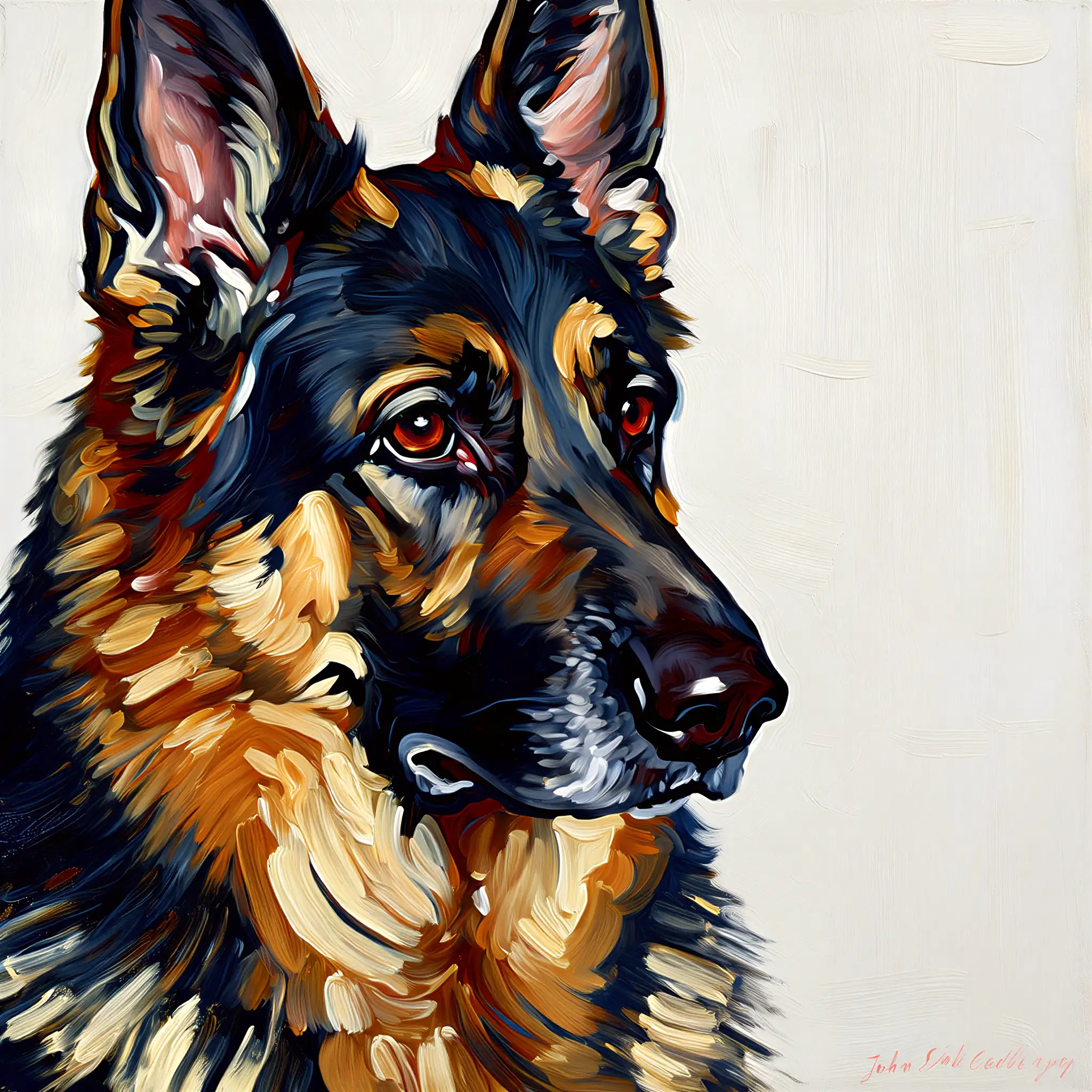 Oil painting pet portrait example