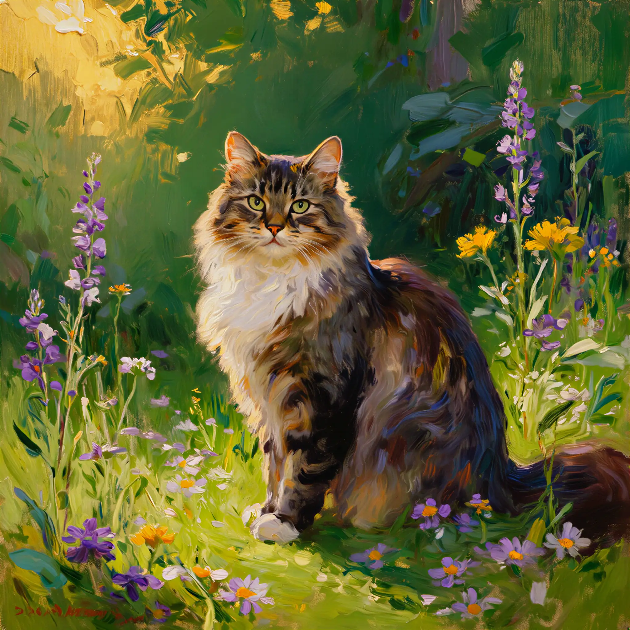 Custom oil painting portrait of a Siberian with rich, deep colors