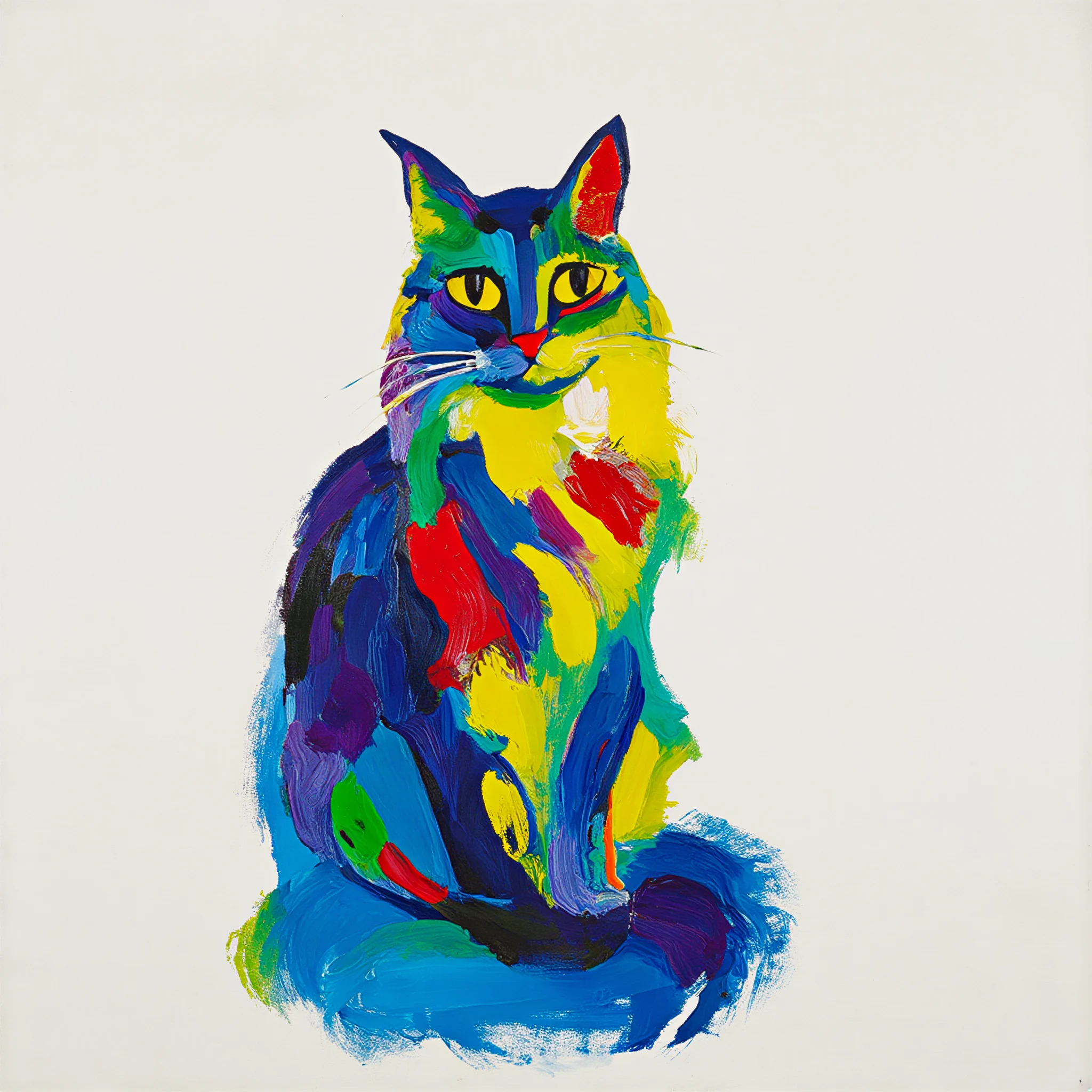 Custom surrealist portrait of a Maine Coon with dreamlike, imaginative detail